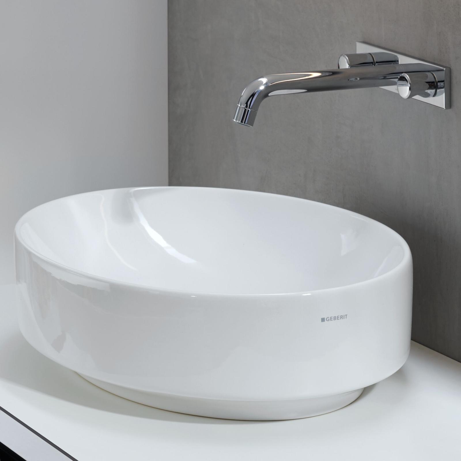 Geberit VariForm oval çanak lavabo 55x40x15,8 cm Beyaz uygulama örneği