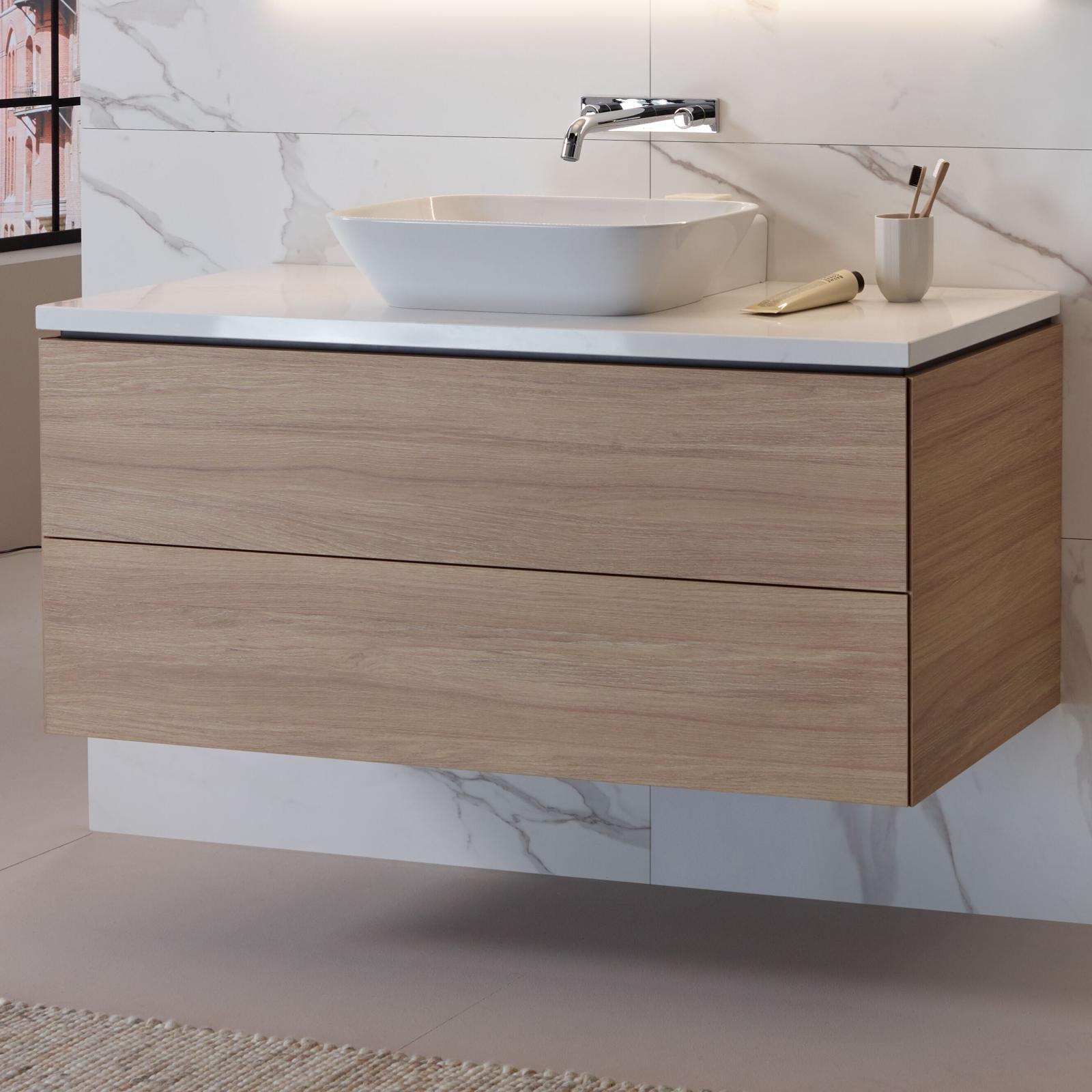 Geberit ONE lavabo dolabı, çift çekmeceli 59,2x47x50,4 cm Beyaz / Parlak uygulama örneği