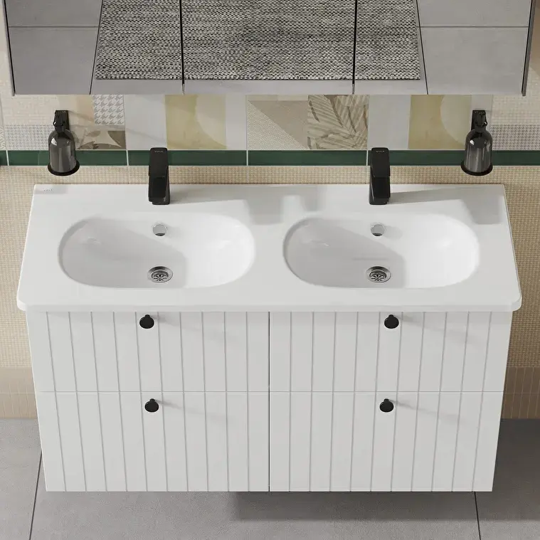VitrA Zentrum Etajerli Lavabo, 120x46 cm — 7795B003-0001 uygulama örneği