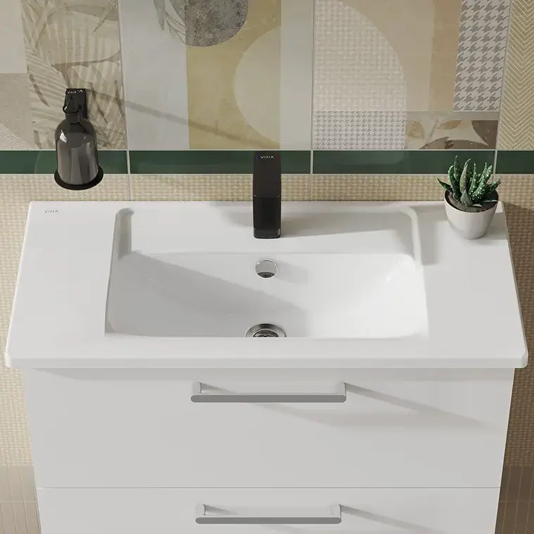 VitrA Integra Etajerli Lavabo, 80x39 cm — 7036B003-0001 uygulama örneği