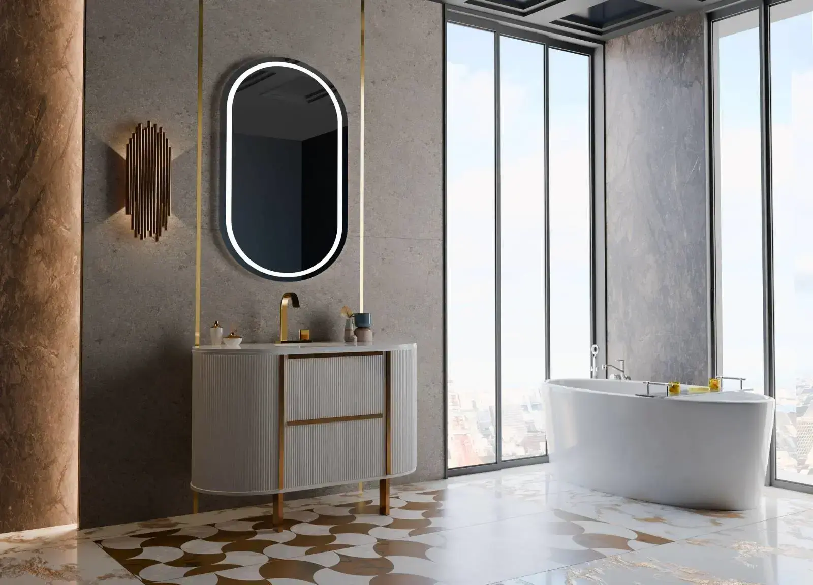 Gold Banyom Dolap / Banyo Caprice 110 Beyaz uygulama örneği