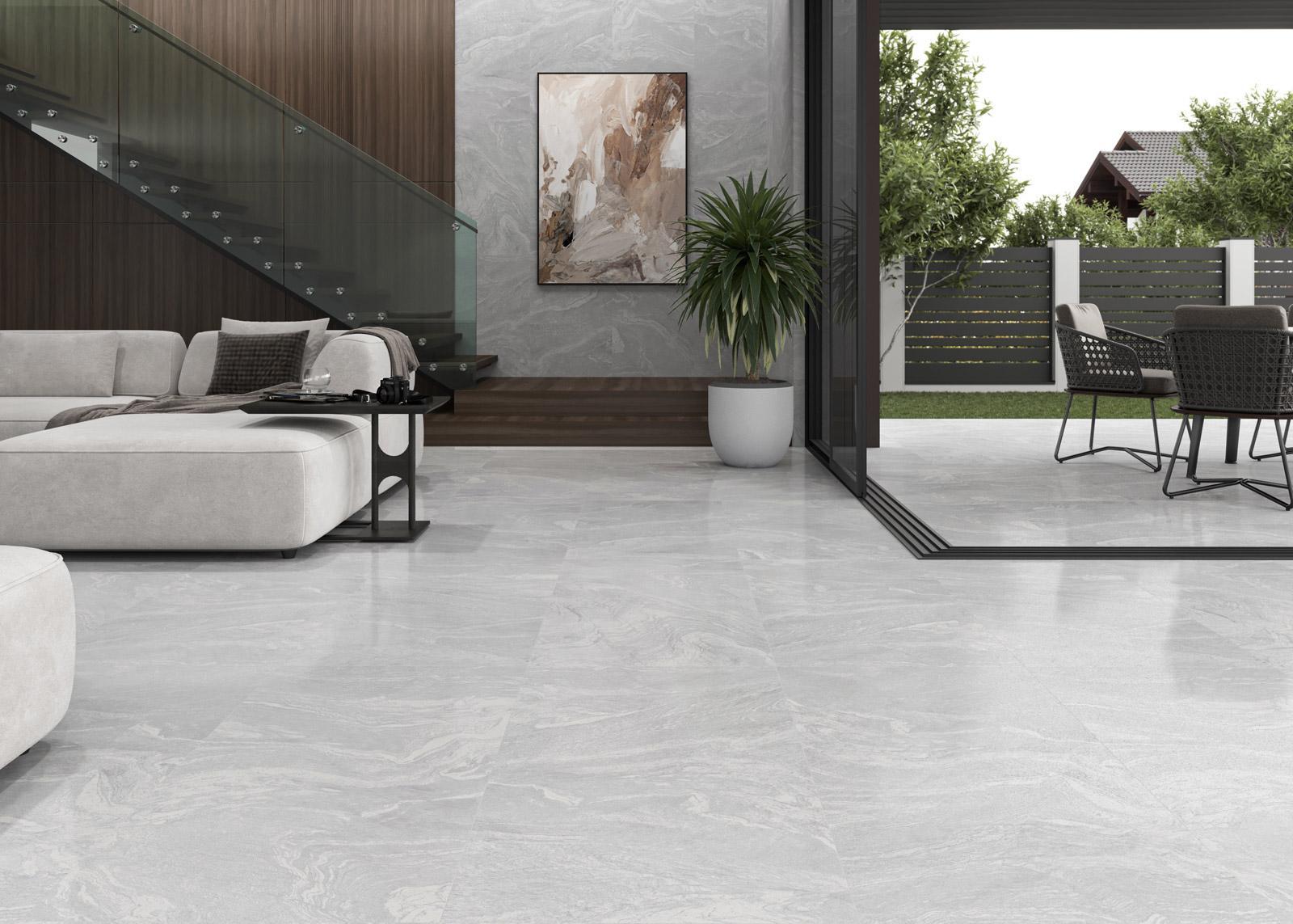 Güral Seramik 120x120 Carmen White Mat uygulama örneği