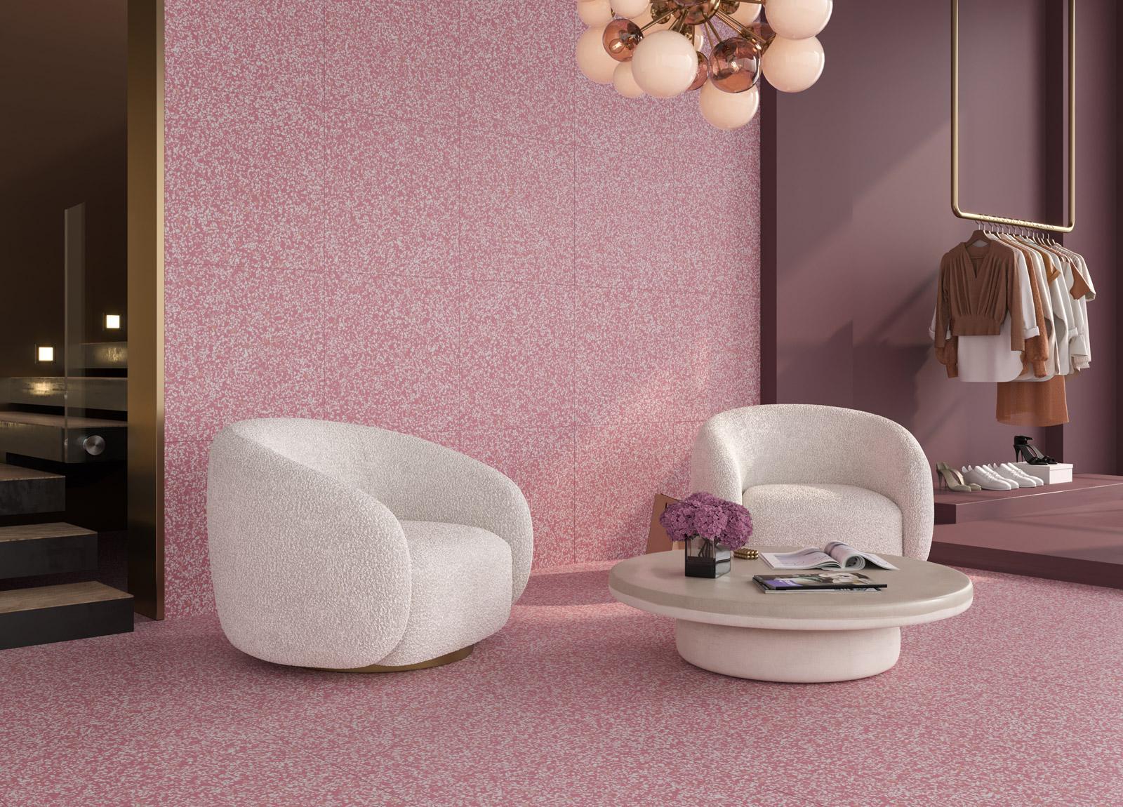 Güral Seramik 60x60 Eves Pink Mat uygulama örneği
