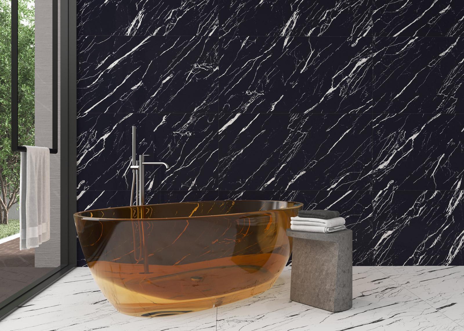 Güral Seramik 60x120 Black Silver Full Lappato uygulama örneği