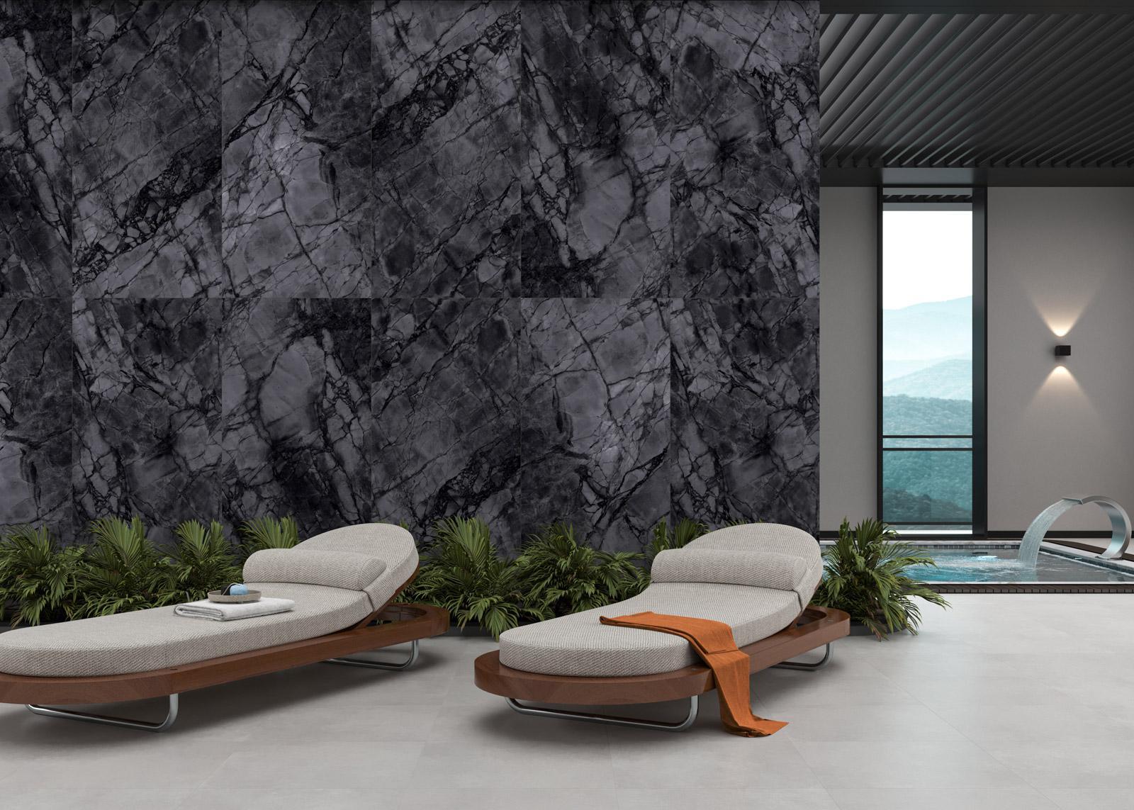 Güral Seramik 80x160 Clementine Black Full Lappato uygulama örneği
