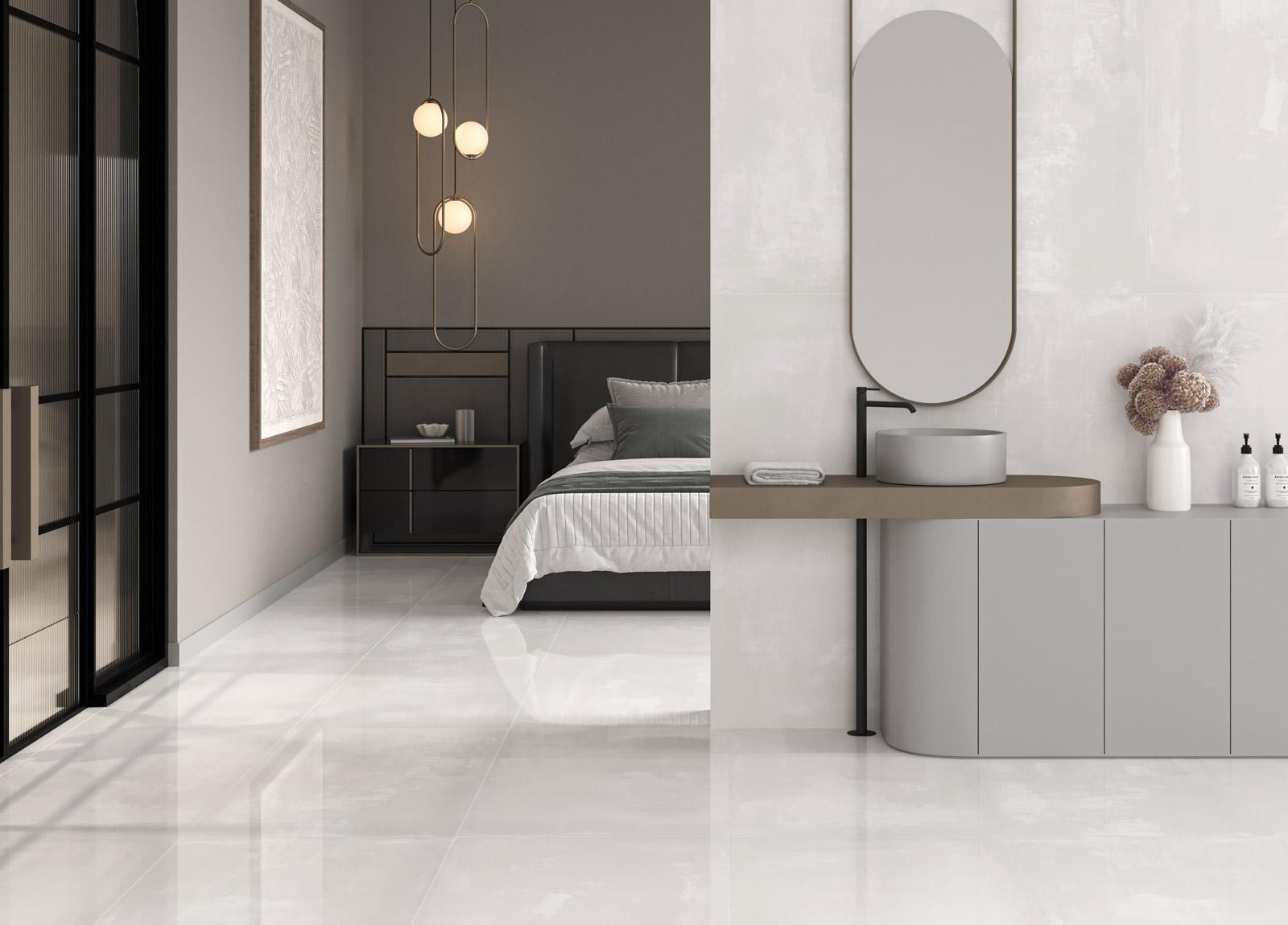 Güral Seramik 60x120 Essential White Mat uygulama örneği