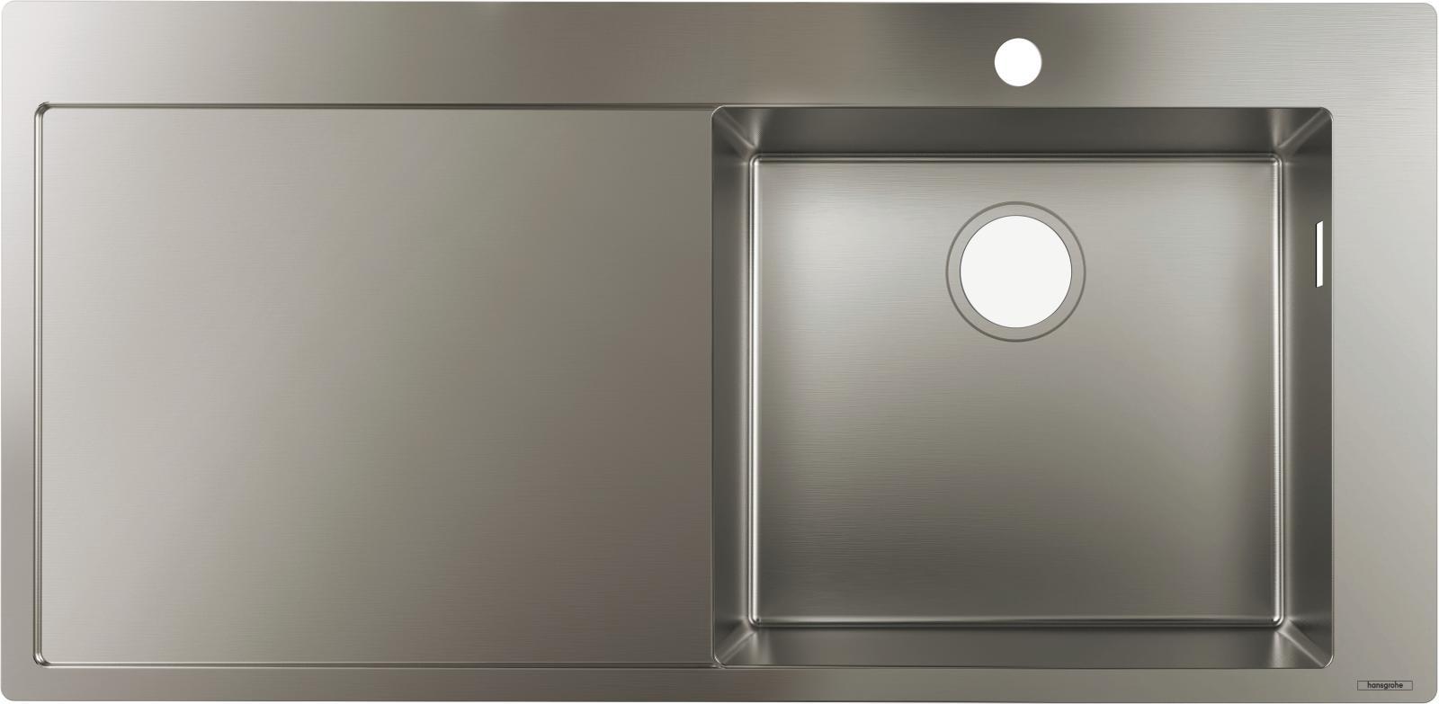hansgrohe S715-F450 Ankastre eviye 450, damlalıklı Paslanmaz Çelik uygulama örneği