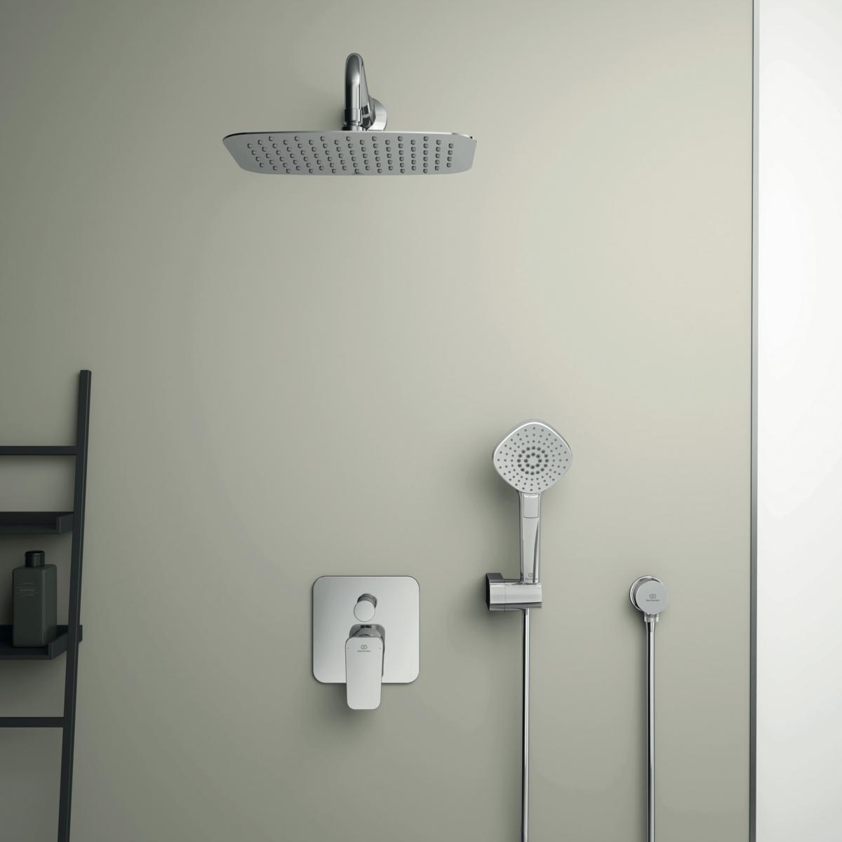 Ideal Standard Ceraplan Ankastre Banyo Bataryası 163x184.5 mm, Kit 1 dahil, 22 l/dk (3 bar) Krom uygulama örneği