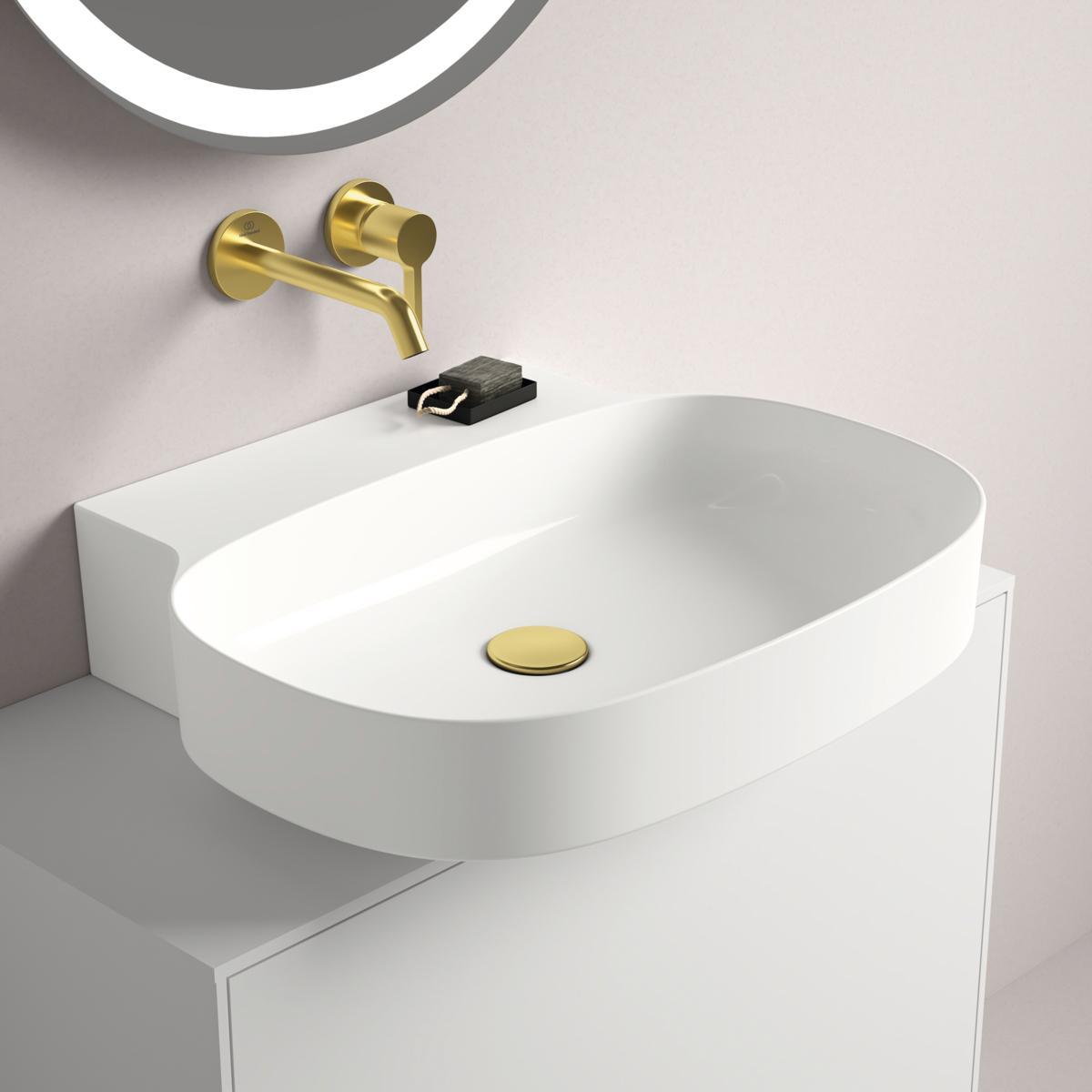 Ideal Standard Linda-X Çanak Lavabo 450x380x155 mm, batarya deliksiz, taşma delikli Beyaz uygulama örneği