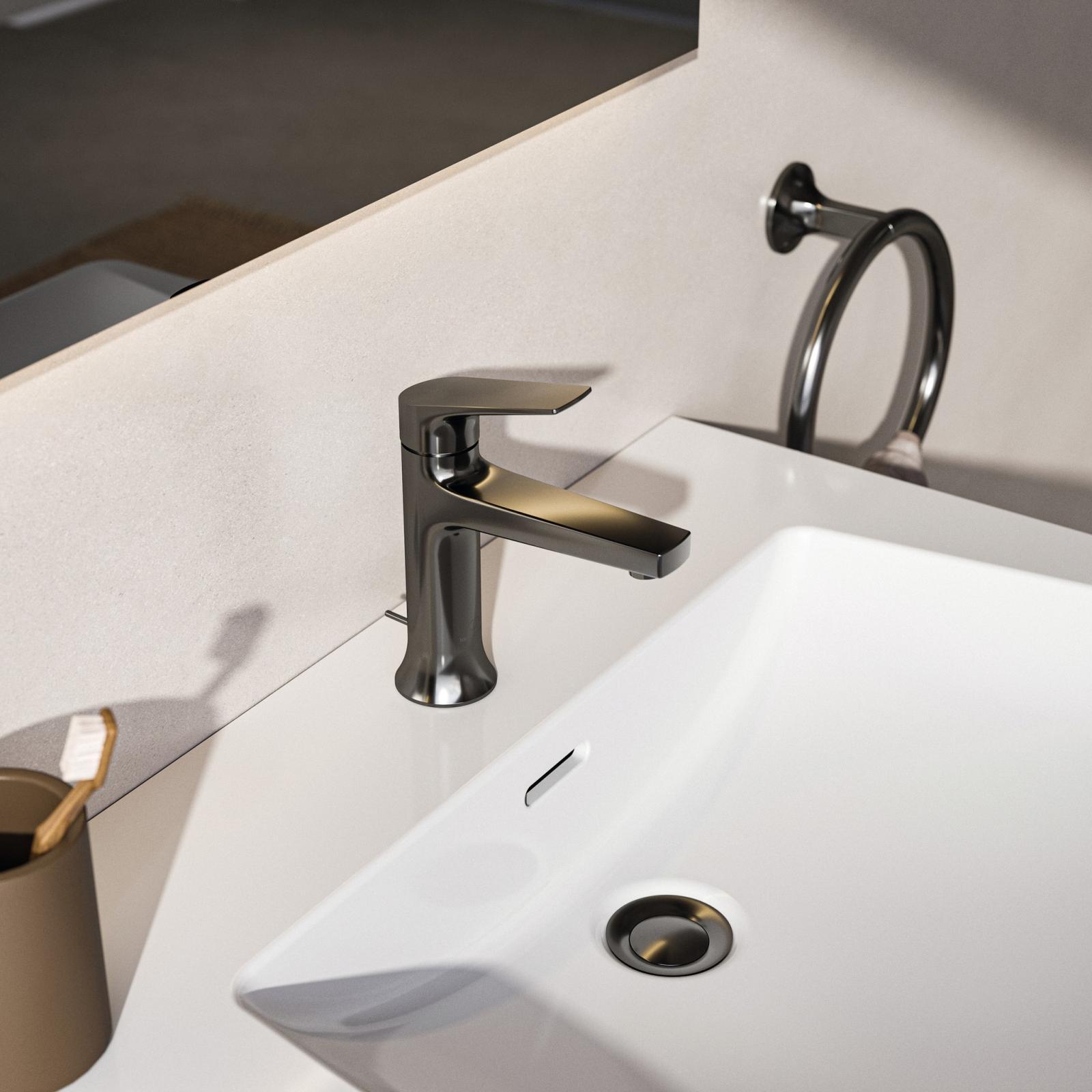 Ideal Standard La Dolce Vita Etajerli Lavabo 1060x535x155 mm, 1 tek batarya delikli, taşma delikli Beyaz E264701 uygulama örneği