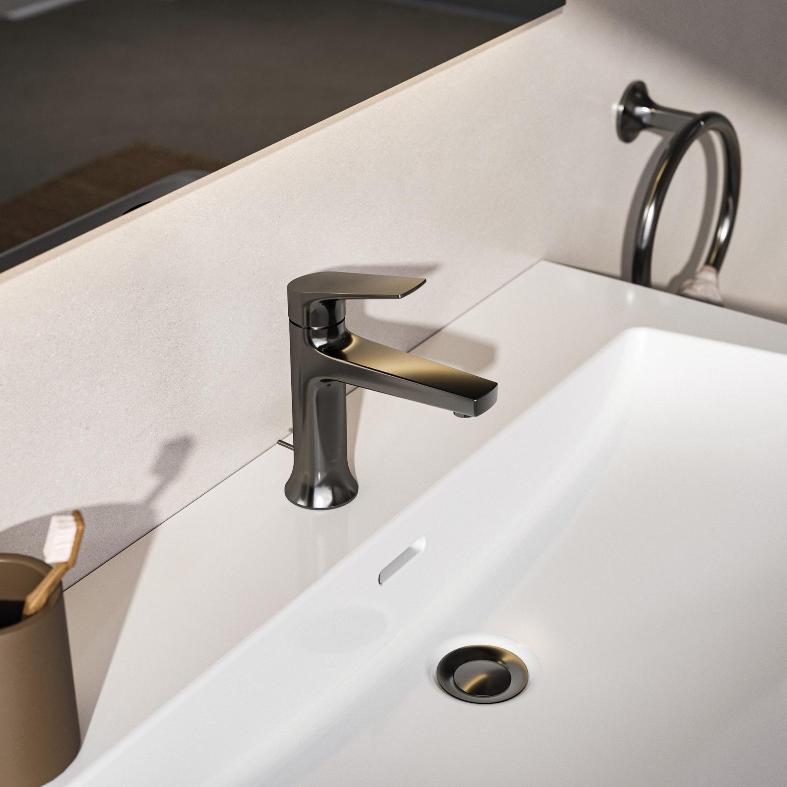 Ideal Standard La Dolce Vita Etajerli Lavabo 860x470x145 mm, 1 tek batarya delikli, taşma delikli Beyaz uygulama örneği