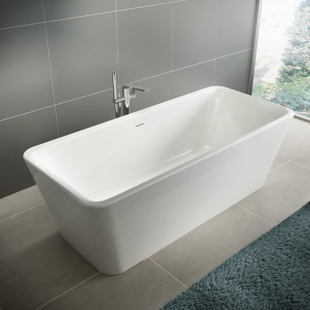 Ideal Standard Tonic II Normal Küvet 1800x800x600 mm, batarya deliksiz, taşma delikli, sifon kumandalı Beyaz uygulama örneği