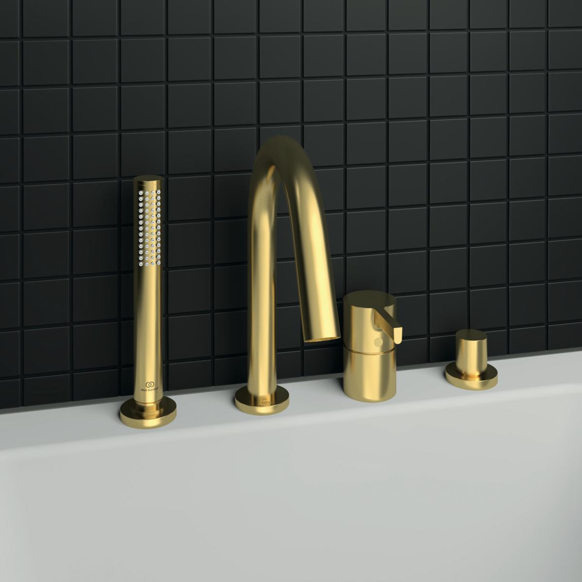 Ideal Standard Joy Küvet Bataryası 248 mm, 19.0 l/dk (3 bar) Fırçalanmış Altın uygulama örneği