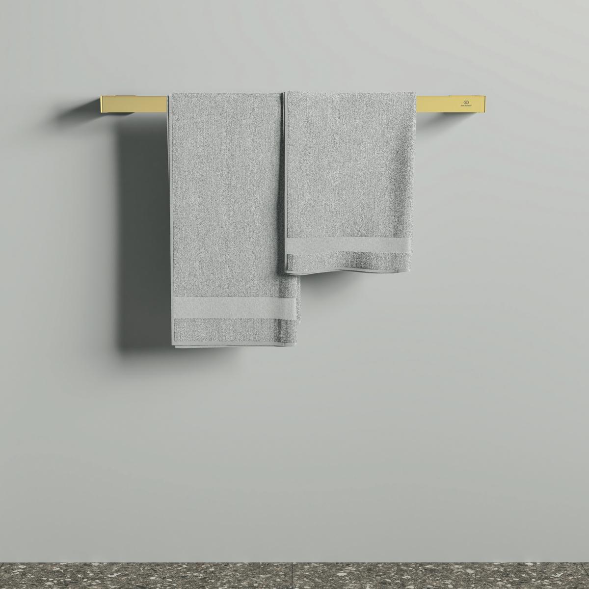 Ideal Standard Conca Havluluk 600x74x25 mm Fırçalanmış Altın uygulama örneği