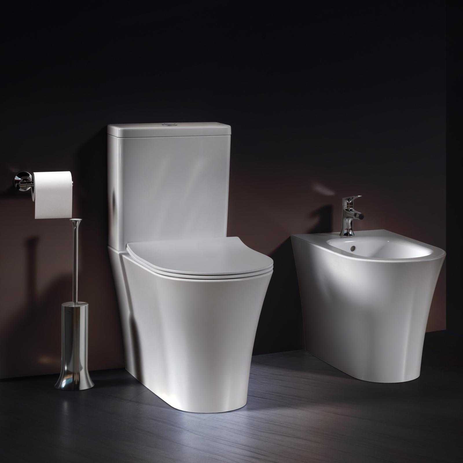 Ideal Standard La Dolce Vita Tuvalet Fırçası Seti 120x120x513 mm Fırçalanmış Altın uygulama örneği
