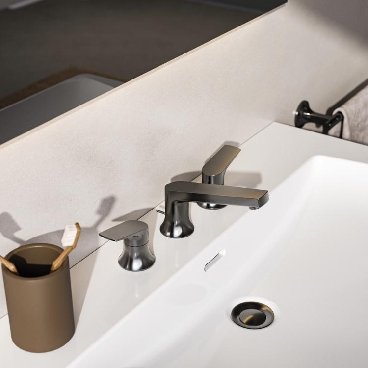 Ideal Standard La Dolce Vita Etajerli Lavabo 1260x535x155 mm, 3 batarya delikli, taşma delikli Beyaz E269701 uygulama örneği