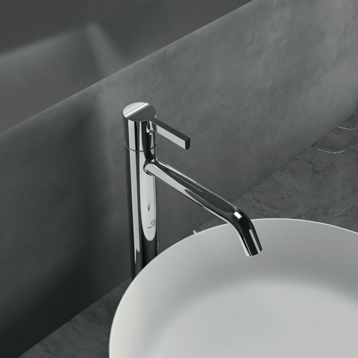 Ideal Standard Joy Lavabo Bataryası 48x202.5x313 mm, 170 mm çıkış ucu projeksiyonu, 5 l/dk (3 bar), sifon kumandasız Krom uygulama örneği