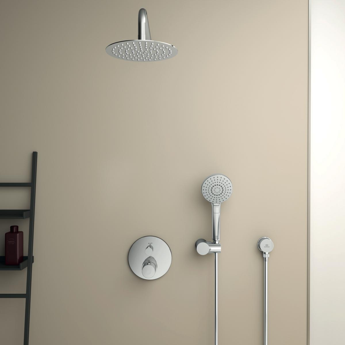 Ideal Standard Idealrain Luxe Tepe Duşu 200x53x200 mm, 12 l/dk (3 bar) Paslanmaz Çelik B0383MY uygulama örneği