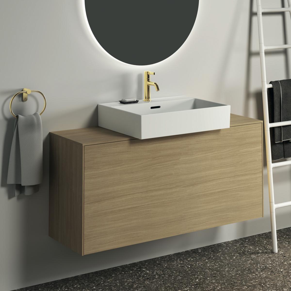 Ideal Standard Conca Yuvarlak Havluluk 212x56x156 mm Fırçalanmış Altın uygulama örneği