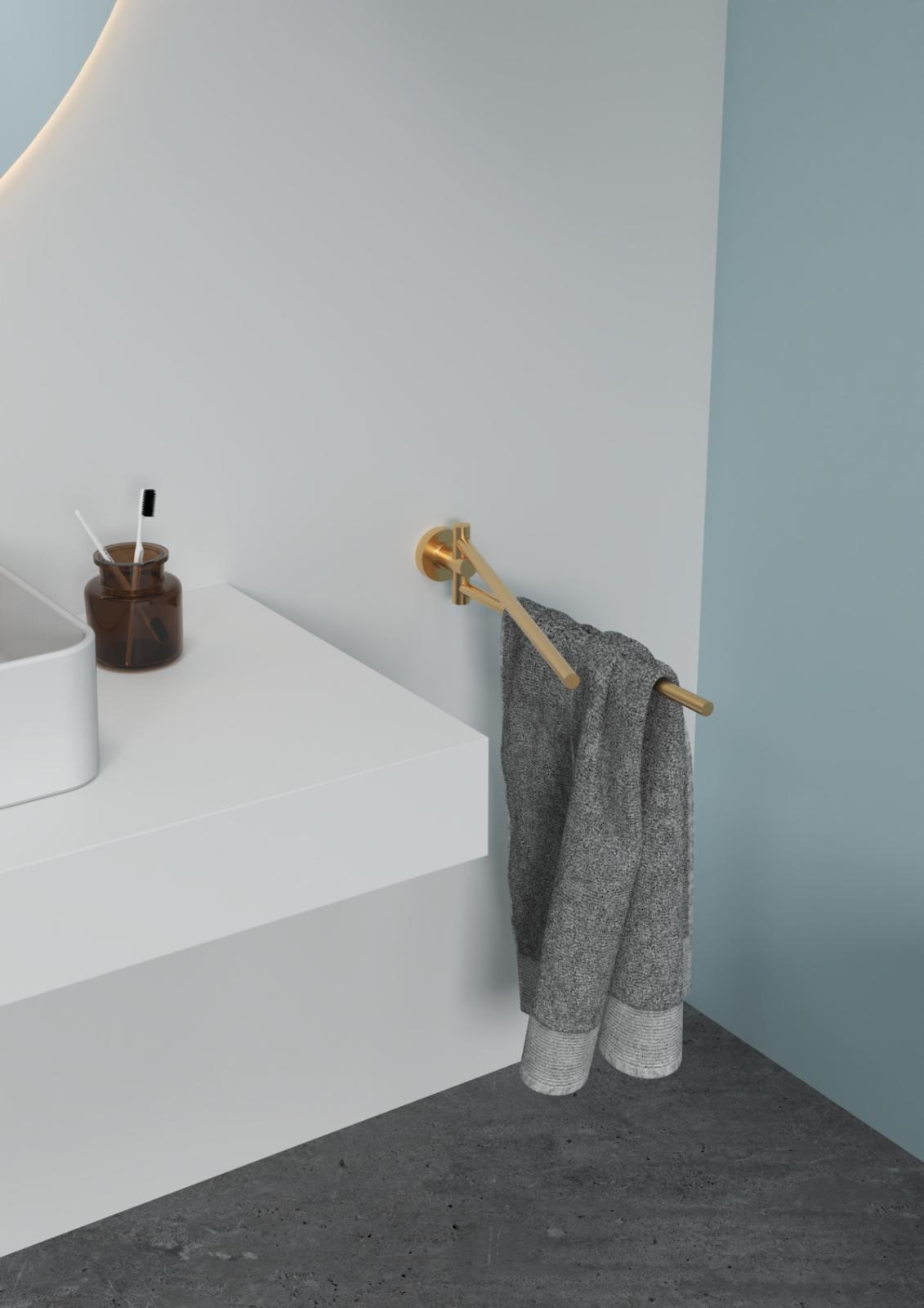 Ideal Standard Iom Havluluk 48x370x76 mm Fırçalanmış Altın uygulama örneği