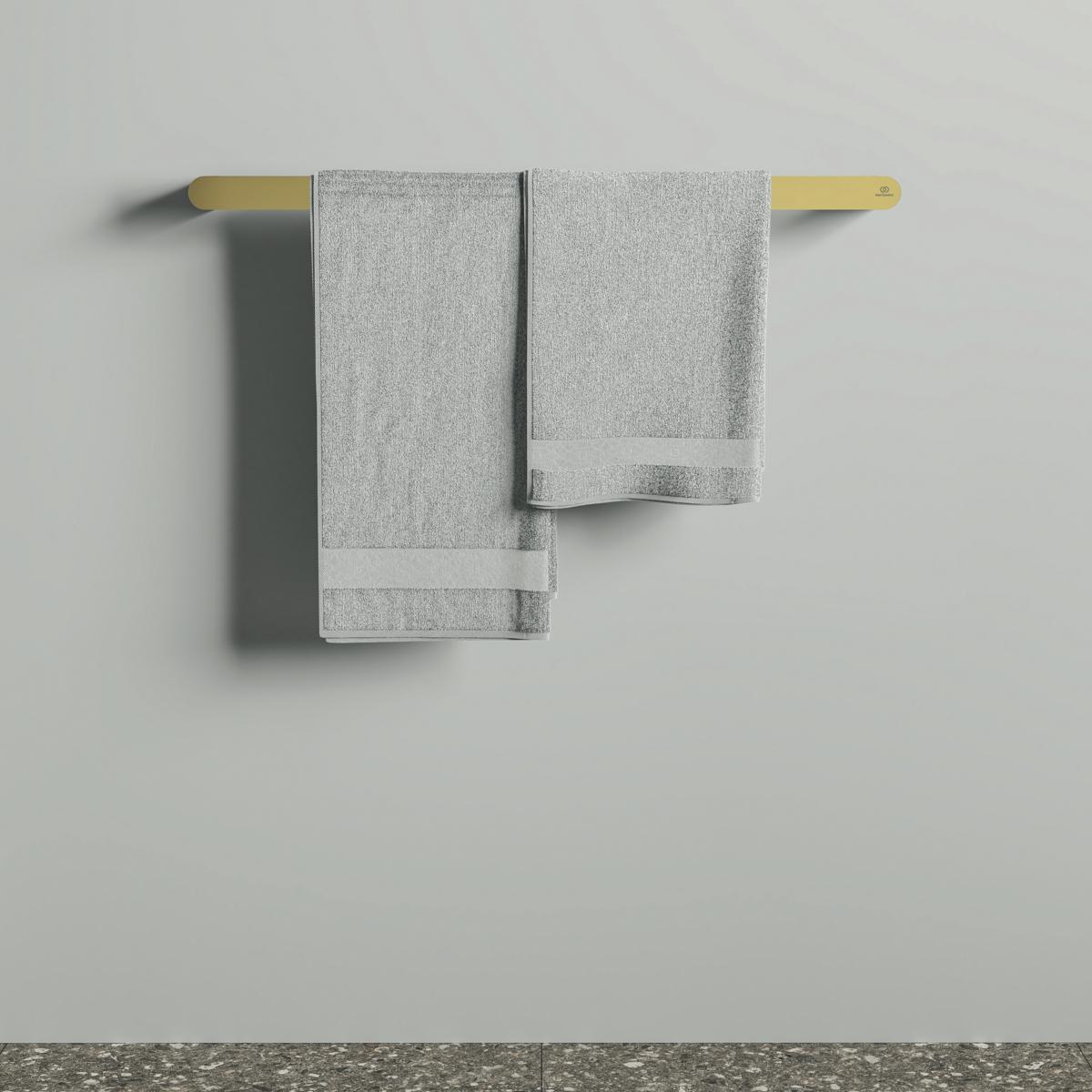 Ideal Standard Conca Havluluk 600x64x28 mm Fırçalanmış Altın uygulama örneği