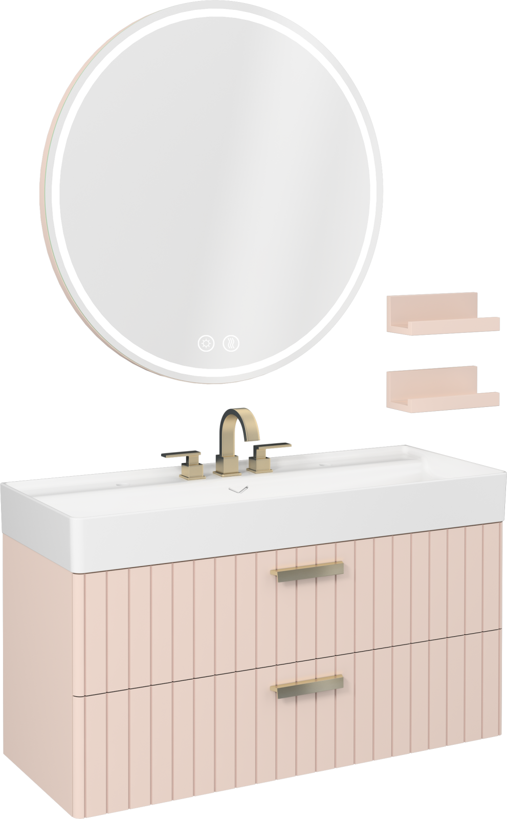 İsvea Vea Lavabo Dolabı 120 cm Rosa (10VAS5120I dahil) uygulama örneği