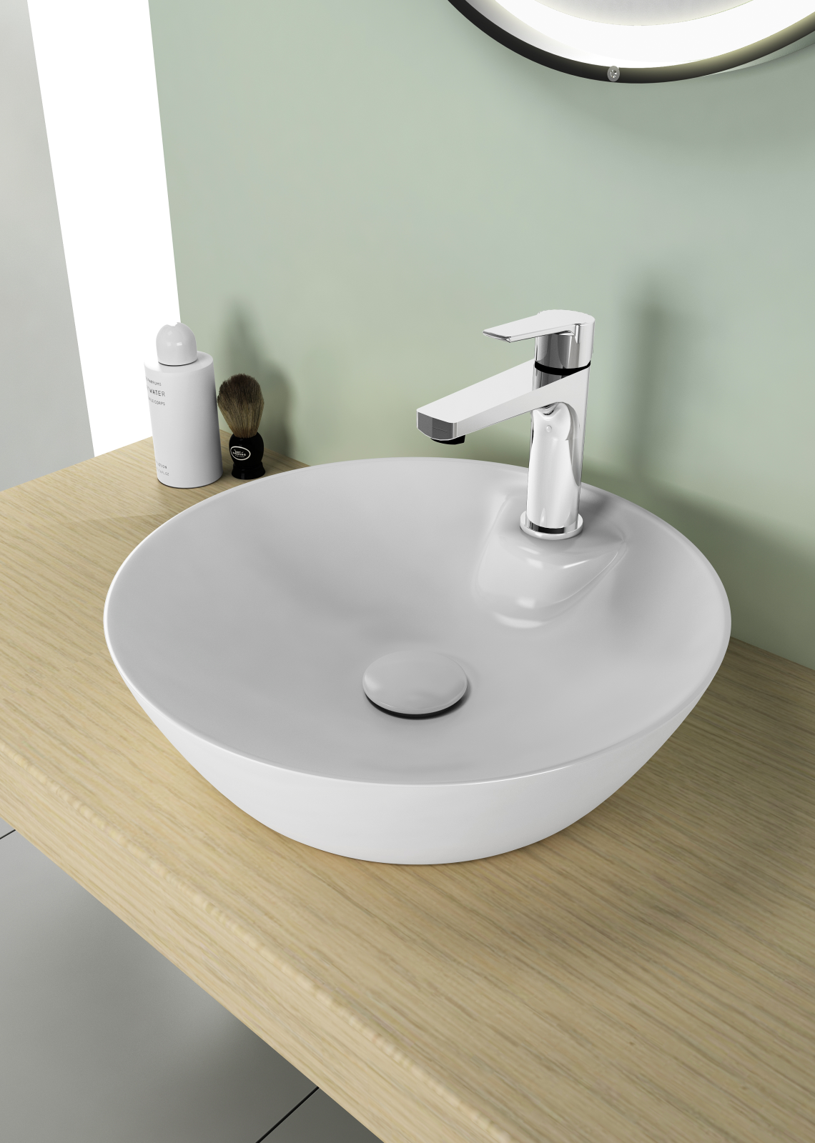 İsvea Sistema Y Tezgah Üstü Lavabo 45 cm Beyaz uygulama örneği