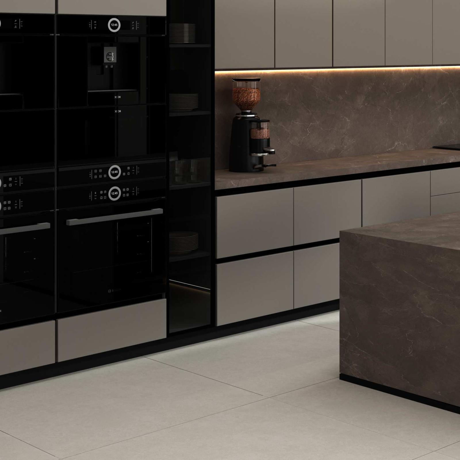 Kütahya Seramik 163x323 Pulpis Chocolate Mat 12 MM uygulama örneği