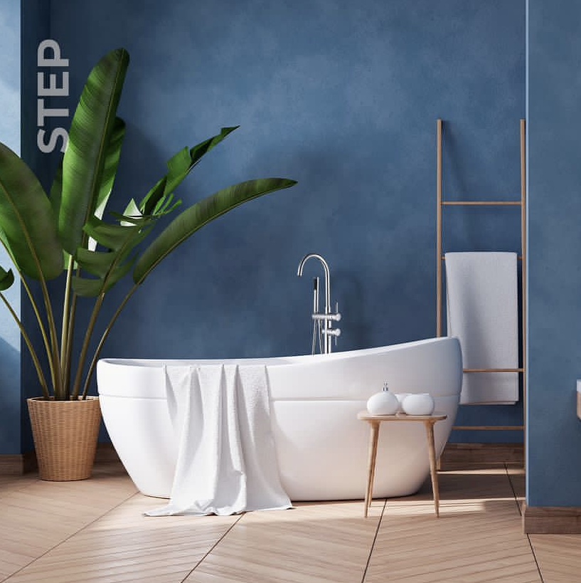 NewArc Step Tabandan Banyo Bataryası Krom uygulama örneği