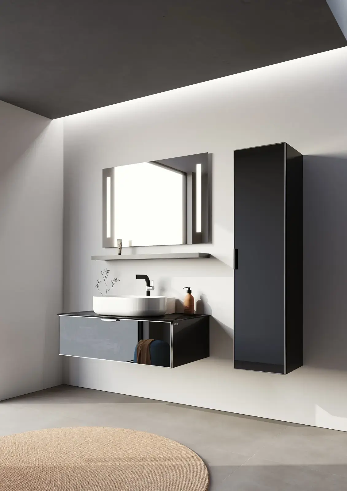 Orka Only Collection YALIKÖY Banyo Dolabı Beyaz 90 cm uygulama örneği
