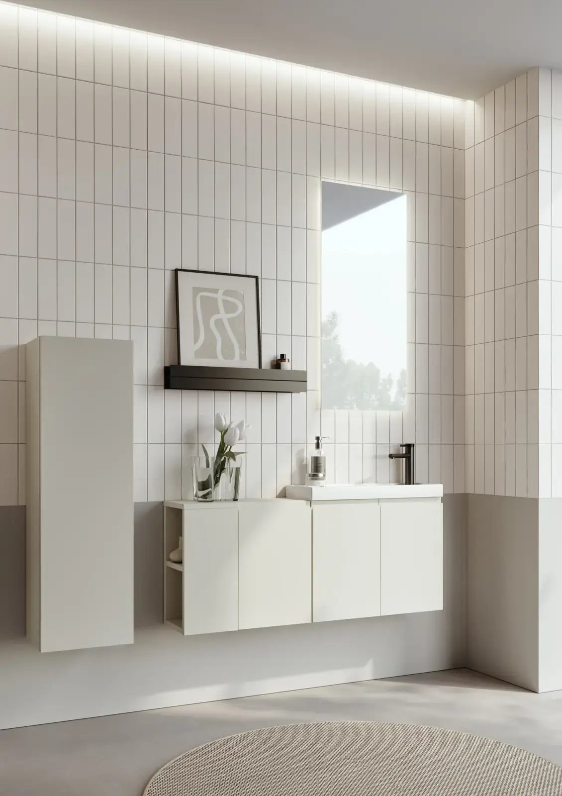 Orka Only Collection FERLA Banyo Dolabı KAŞMİR 40 cm uygulama örneği
