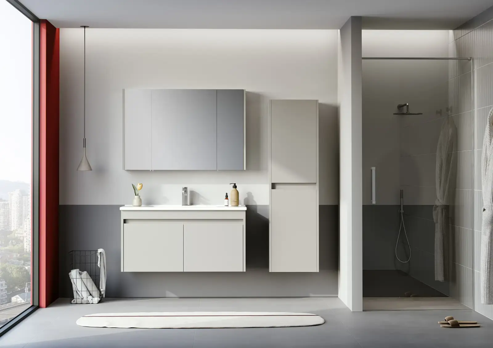 Orka 2025 Collection ARNO Banyo Dolabı Parlak Kaşmir uygulama örneği