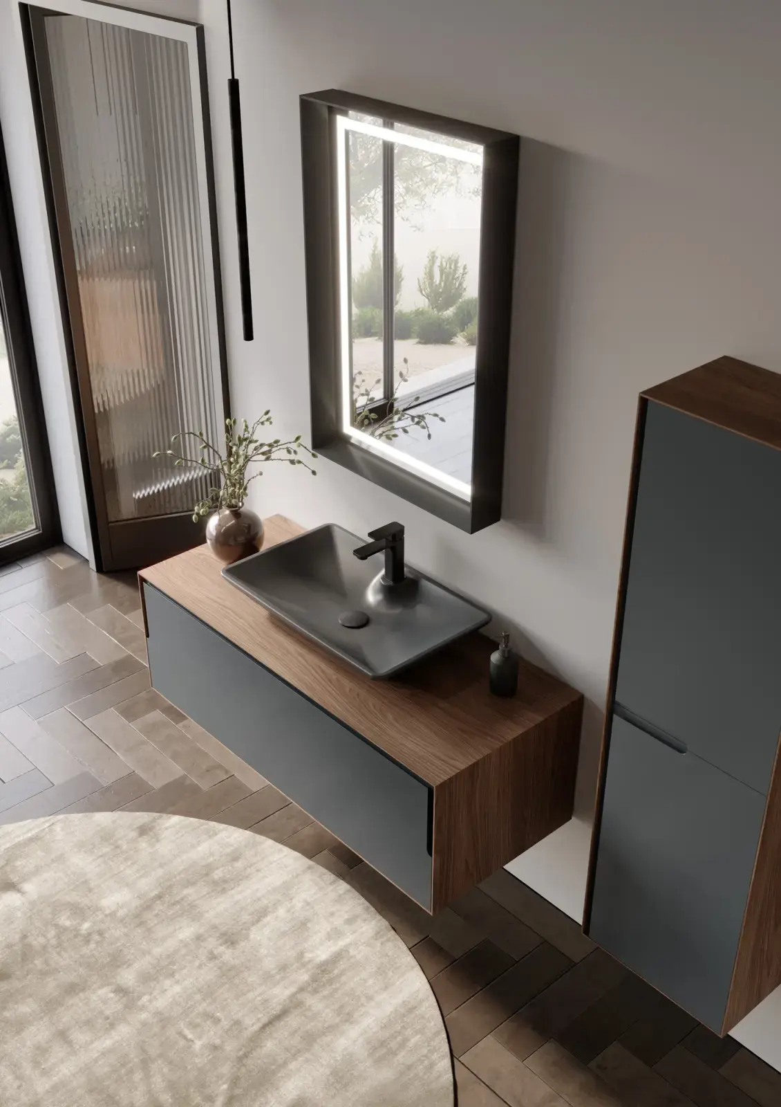 Orka Rate Collection CRAFT Çekmeceli Banyo Dolabı 80 cm uygulama örneği