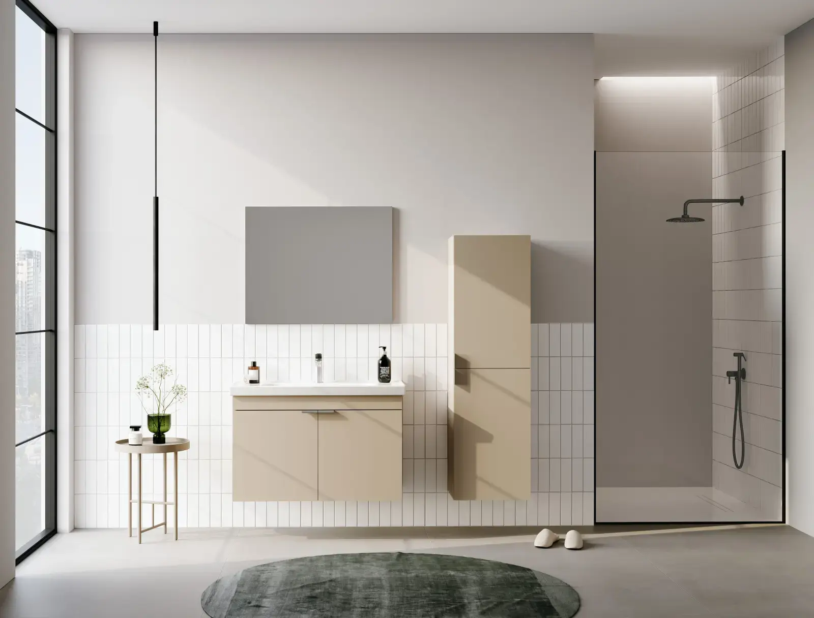 Orka 2025 Collection DESNA Banyo Dolabı Mat Çöl Beji uygulama örneği