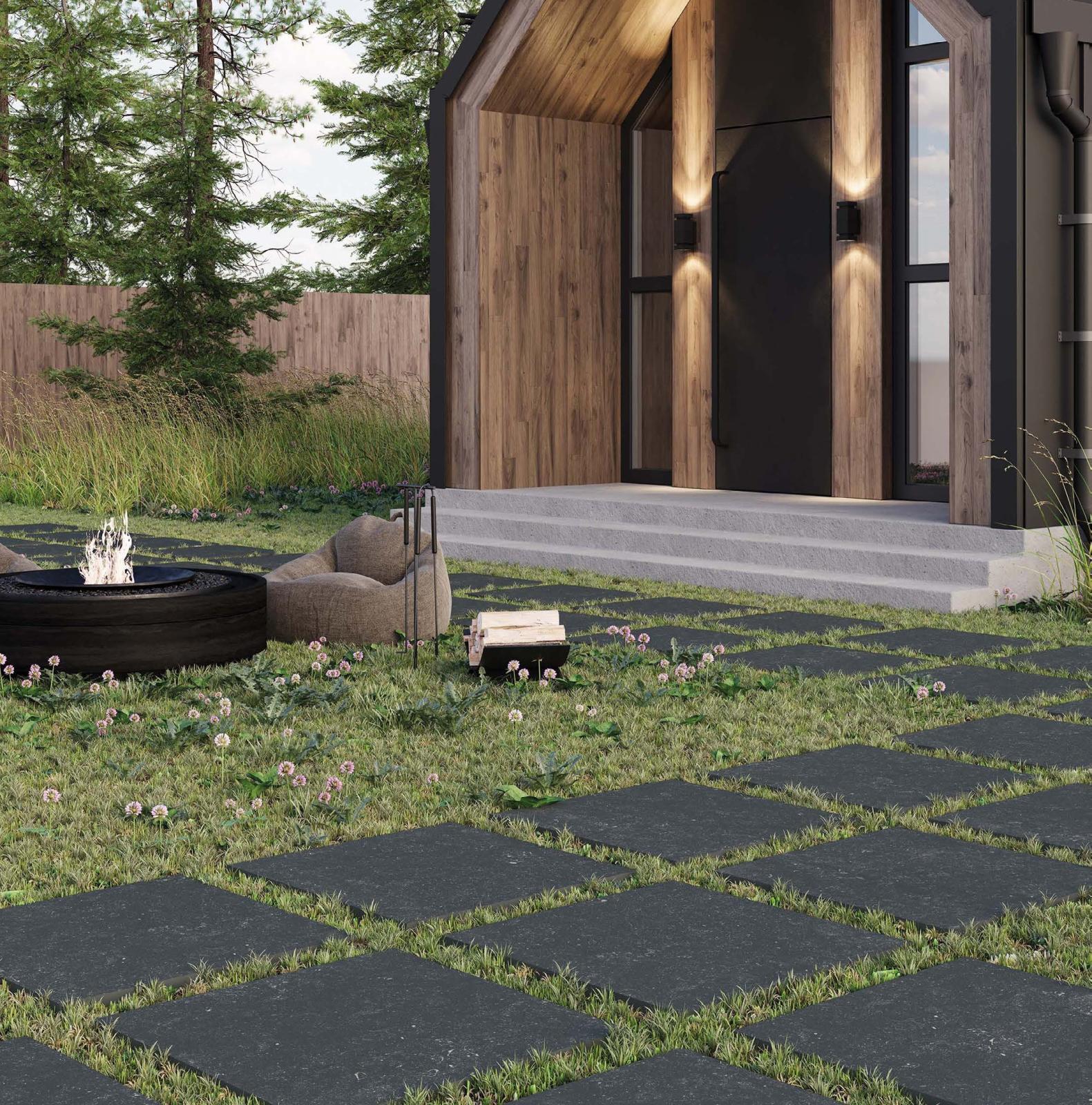 Qua Granite 60x60 Pierre Noir Mat uygulama örneği