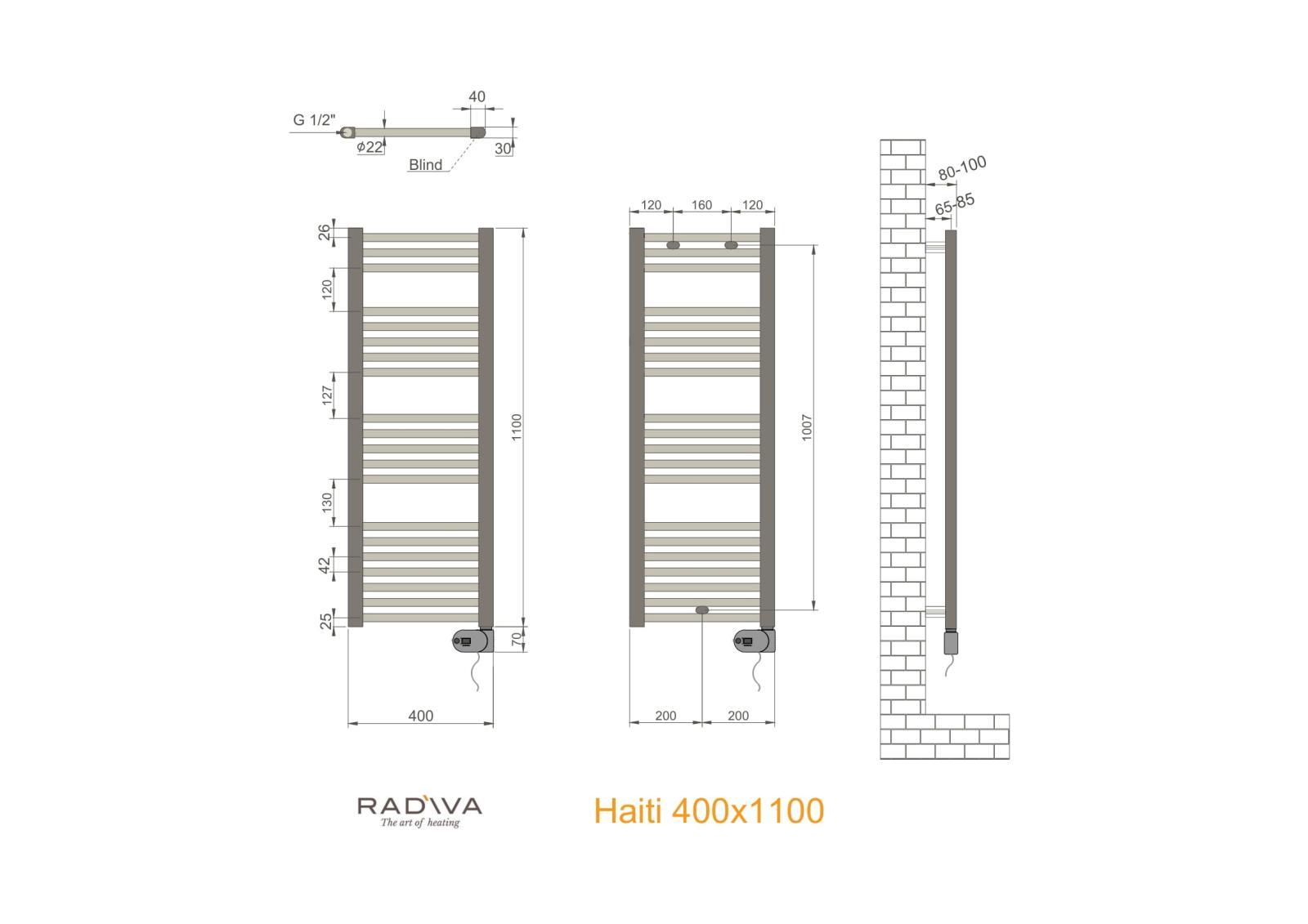 Radiva Haiti Elektrikli Havlupan Beyaz 1100x400 mm 600W Thesis Dual Termostatlı uygulama örneği