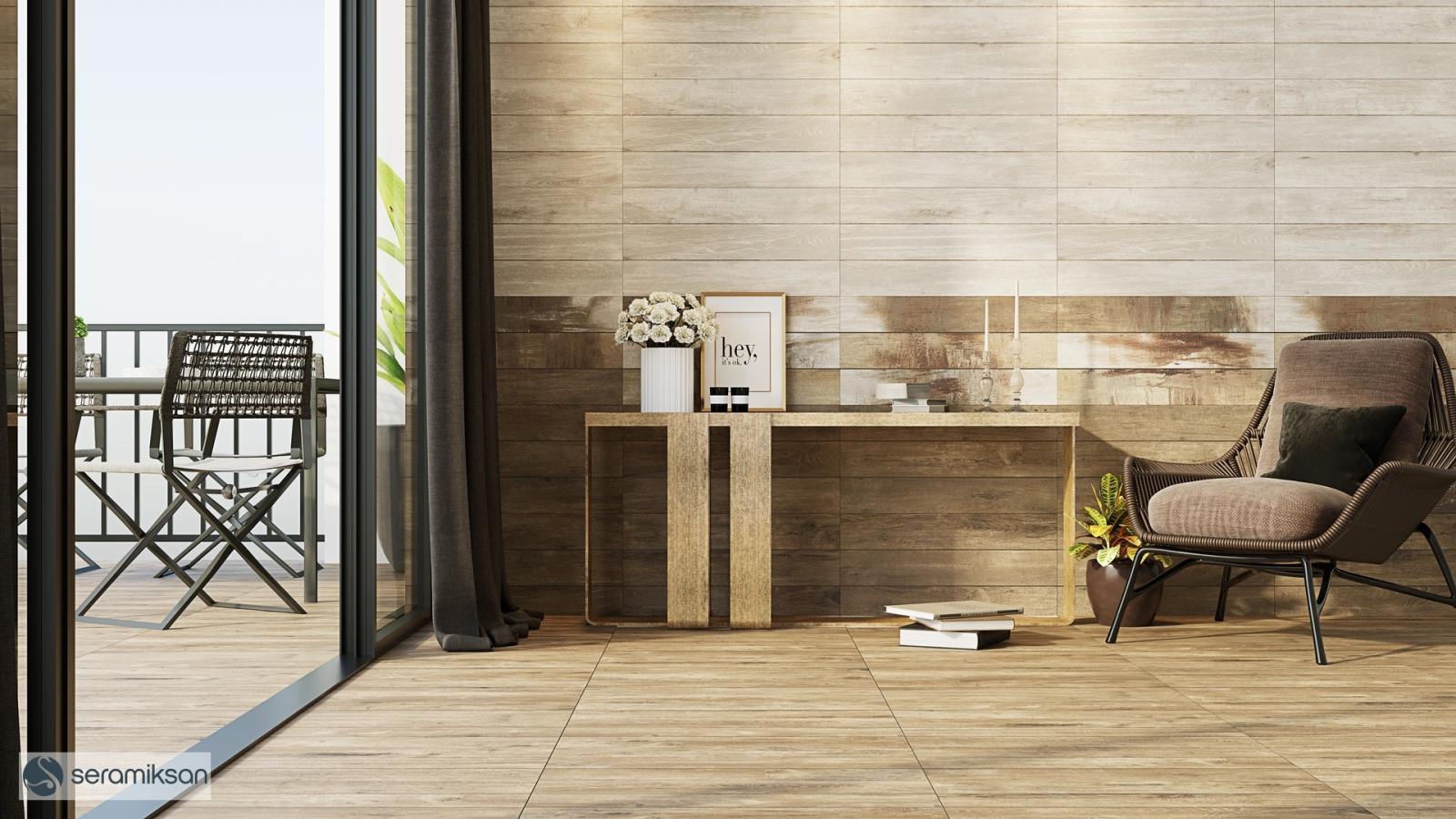 Seramiksan 33x66 Nest Açık Gri Mat uygulama örneği