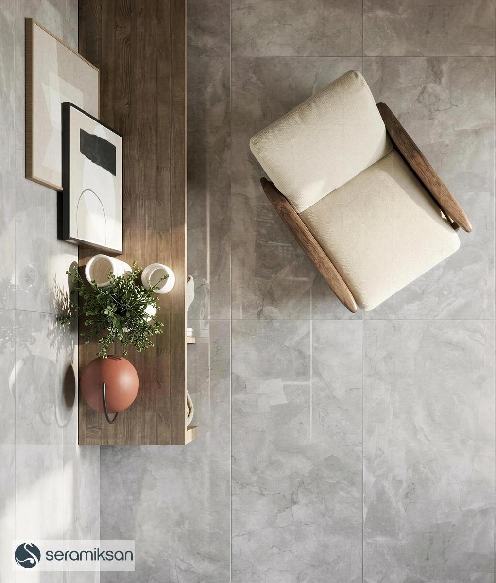 Seramiksan 60x120 Salerno Kemik Full Lappato uygulama örneği