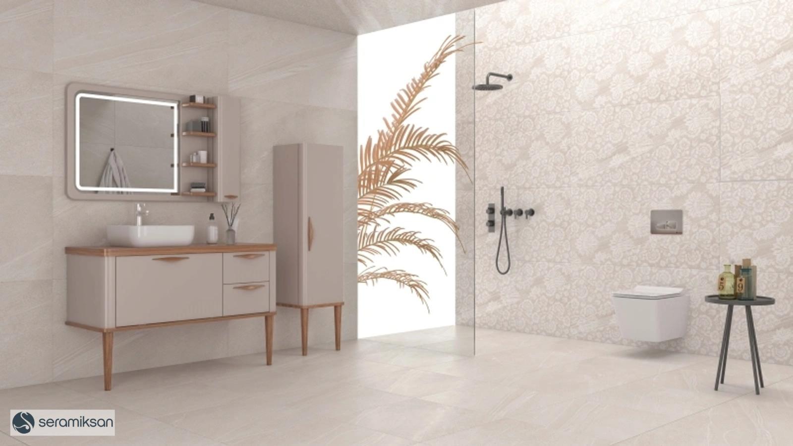 Seramiksan 60x120 Lecce Bej Mat uygulama örneği