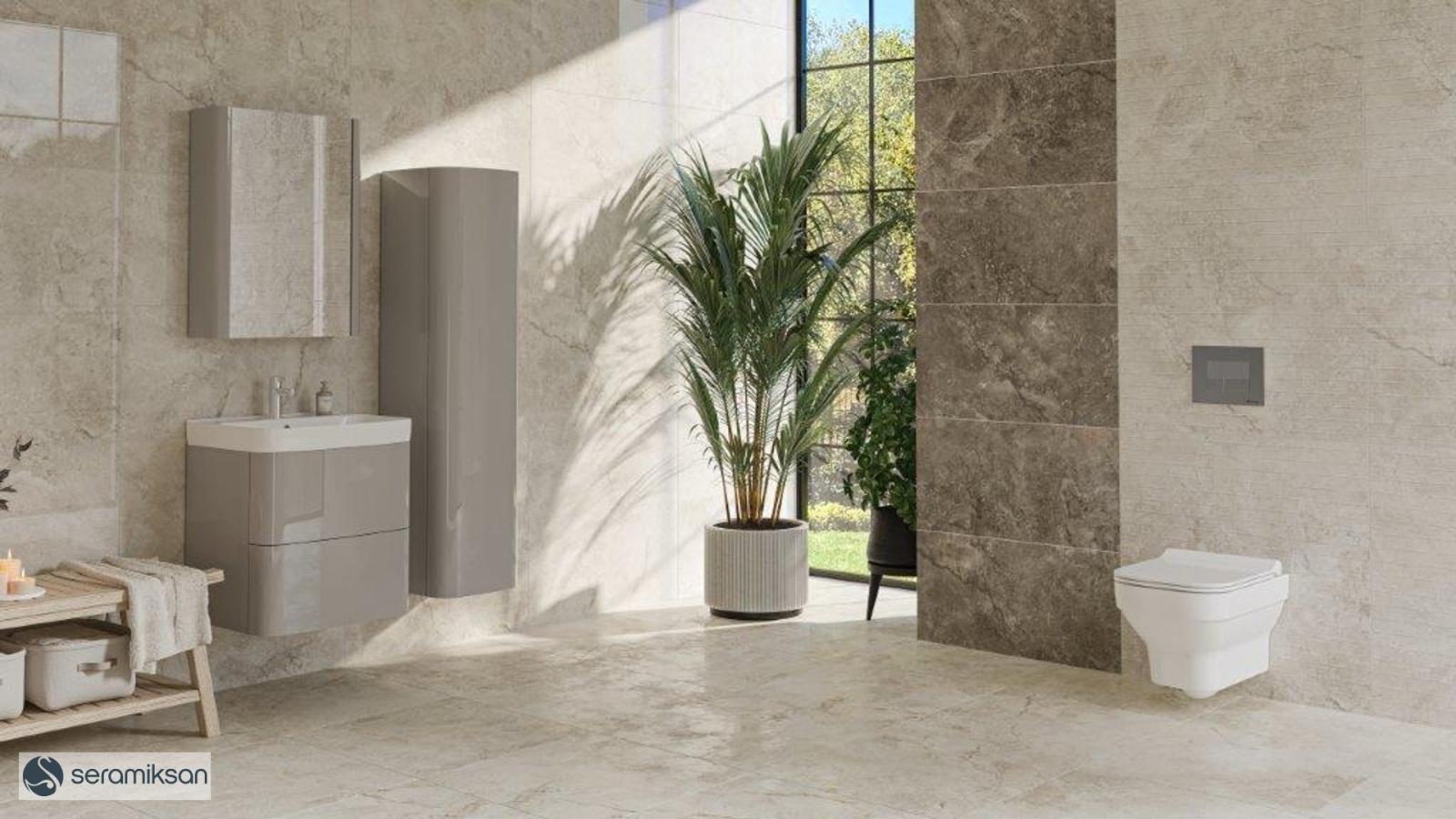 Seramiksan 40x80 Angel Vizon Parlak uygulama örneği