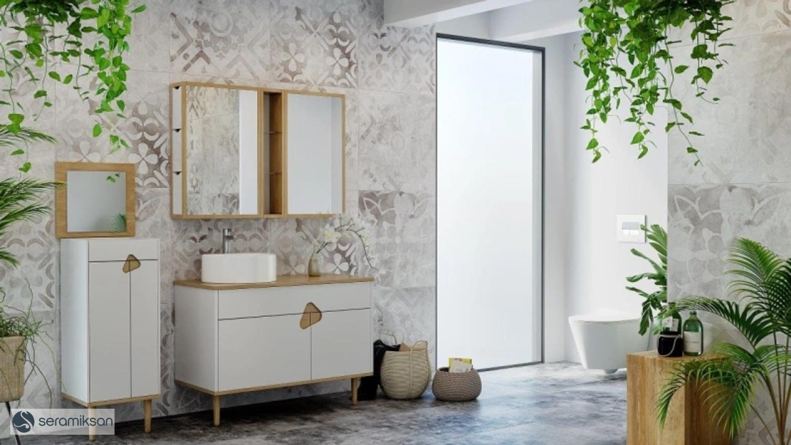 Seramiksan 60x120 Beton Gri Mat uygulama örneği