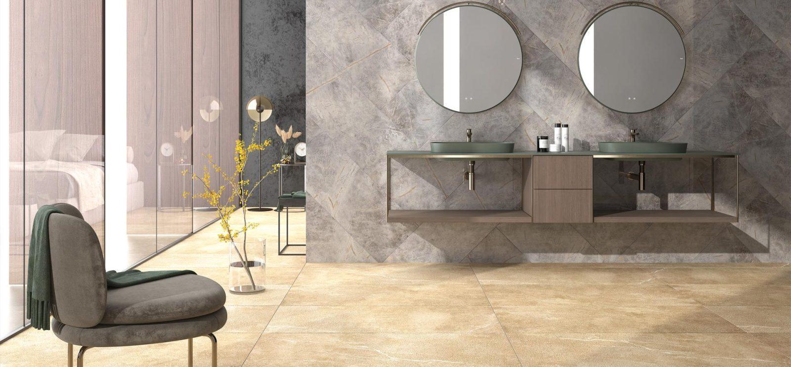 Seranit 40x120 Rio Marmo Parlak uygulama örneği