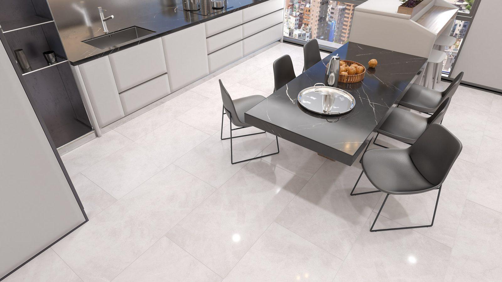 Uşak Seramik 60x120 Bulut Beyaz Full Lappato uygulama örneği