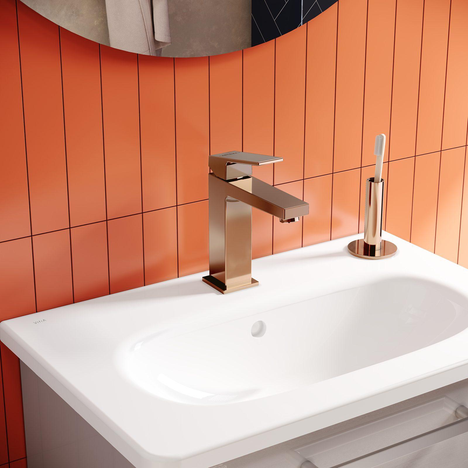 VitrA Minimax Square Lavabo Bataryası — Yüksek, Soft Bakır uygulama örneği