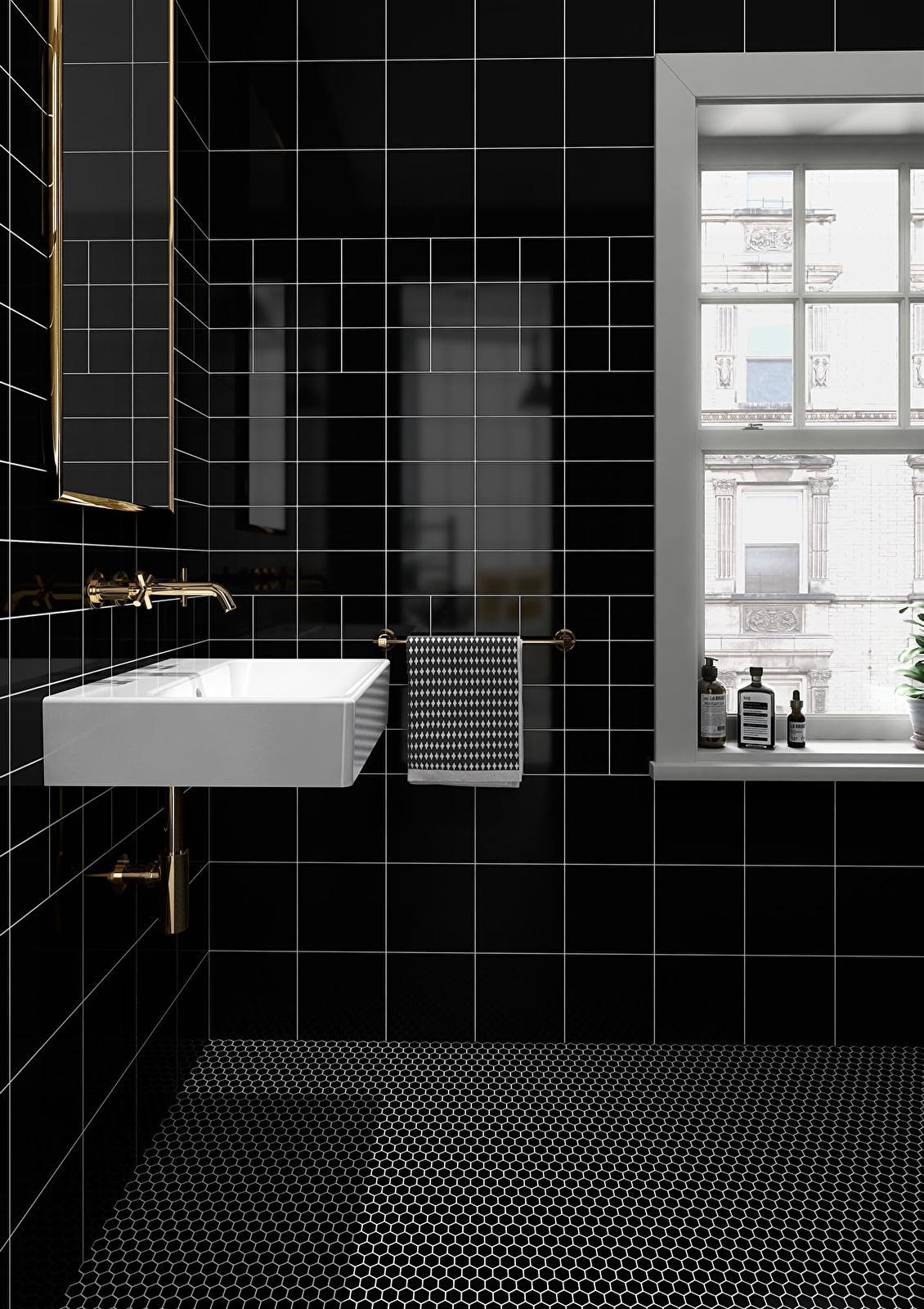 VitrA 10x10, Color 2.0, Fon, Siyah, RAL 000 15 00 Siyah uygulama örneği