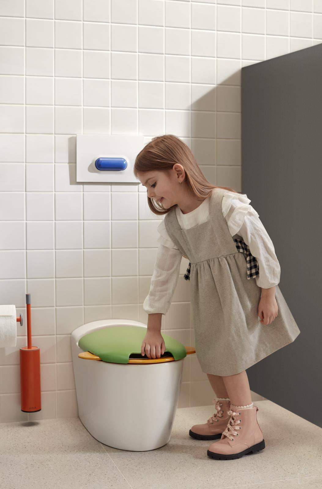 VitrA Sento Kids Klozet Kapağı, Yeşil Sarı Turuncu — 133-100-009 uygulama örneği