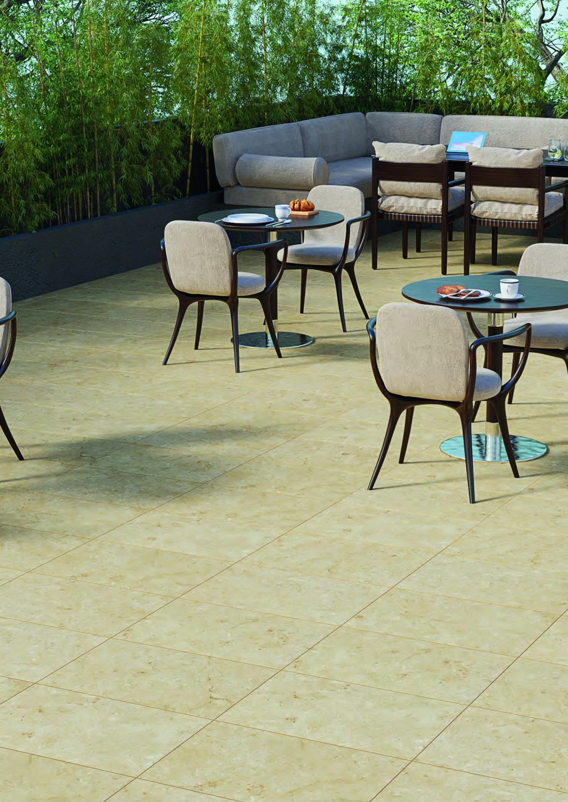 Yurtbay Seramik 40x60 Fossilstone Sand Sırlı Porselen uygulama örneği