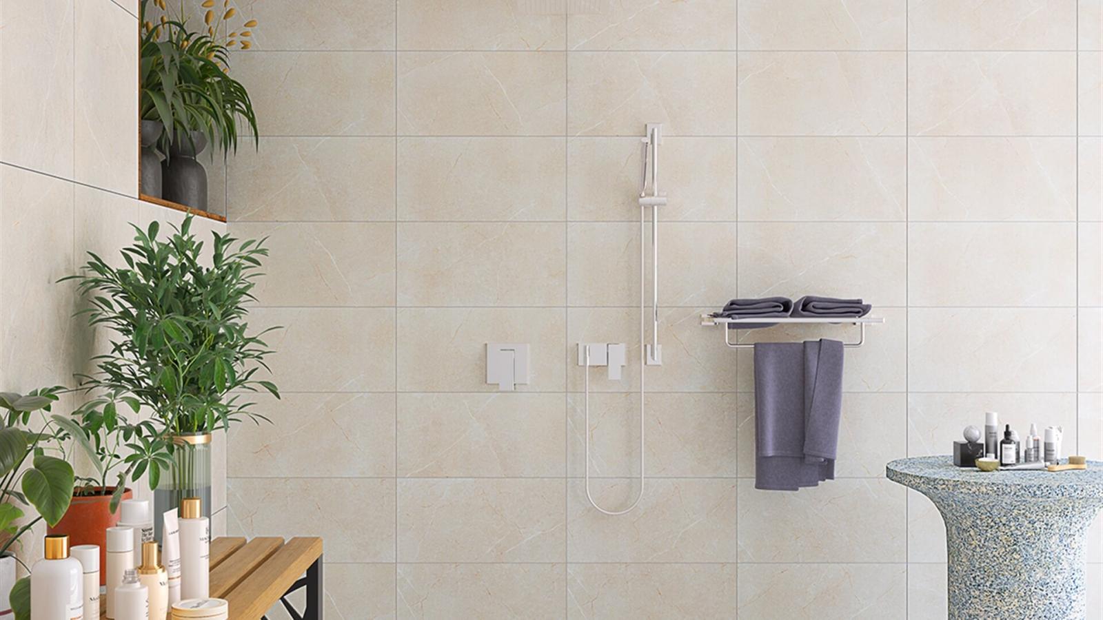 Yurtbay Seramik 50x50 Midtown Sand Sırlı Porselen uygulama örneği
