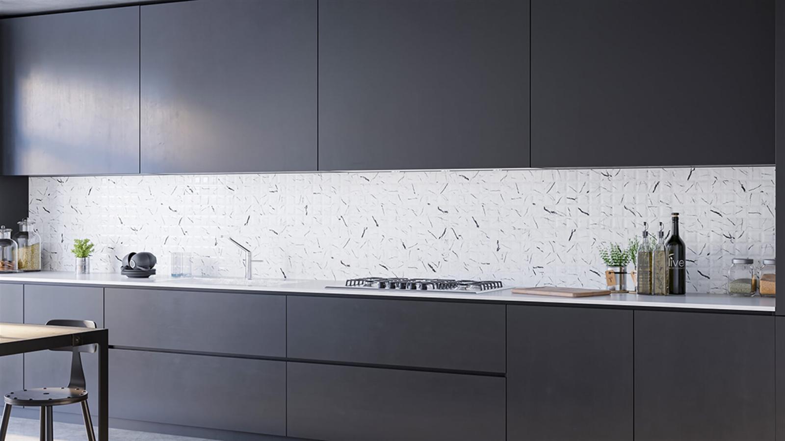 Yurtbay Seramik 30x60 Roxette Siyah Duvar Karosu uygulama örneği