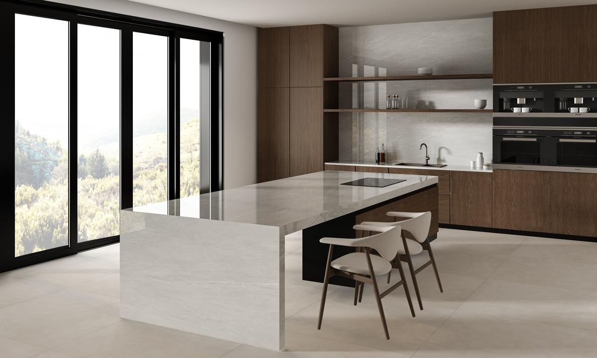 Kütahya Seramik 163x323 Swan Gri Soft Mat 12 MM uygulama örneği